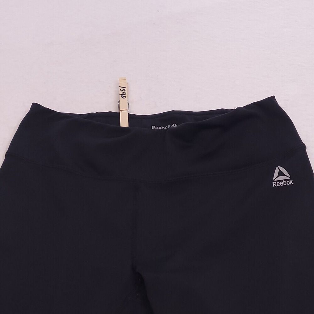 Reebok Athletic Pull On Workout Leggings Pants Womens Size Small S Black